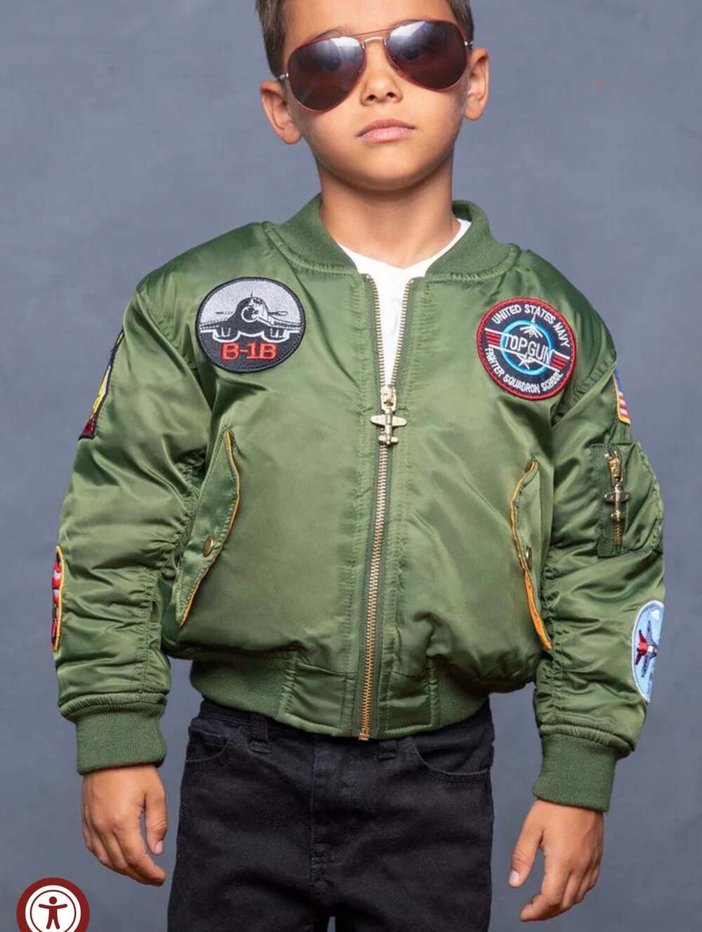 Up and Away Youth MA-1 Bomber Flight Jacket